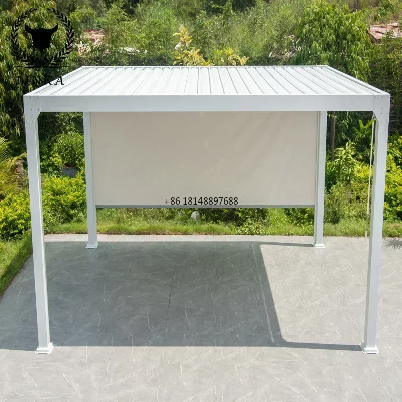 Outdoor Modern Automatic Gazebo Arbours Outdoor Aluminium Pergola For Sun Blinds Louvered Pergola