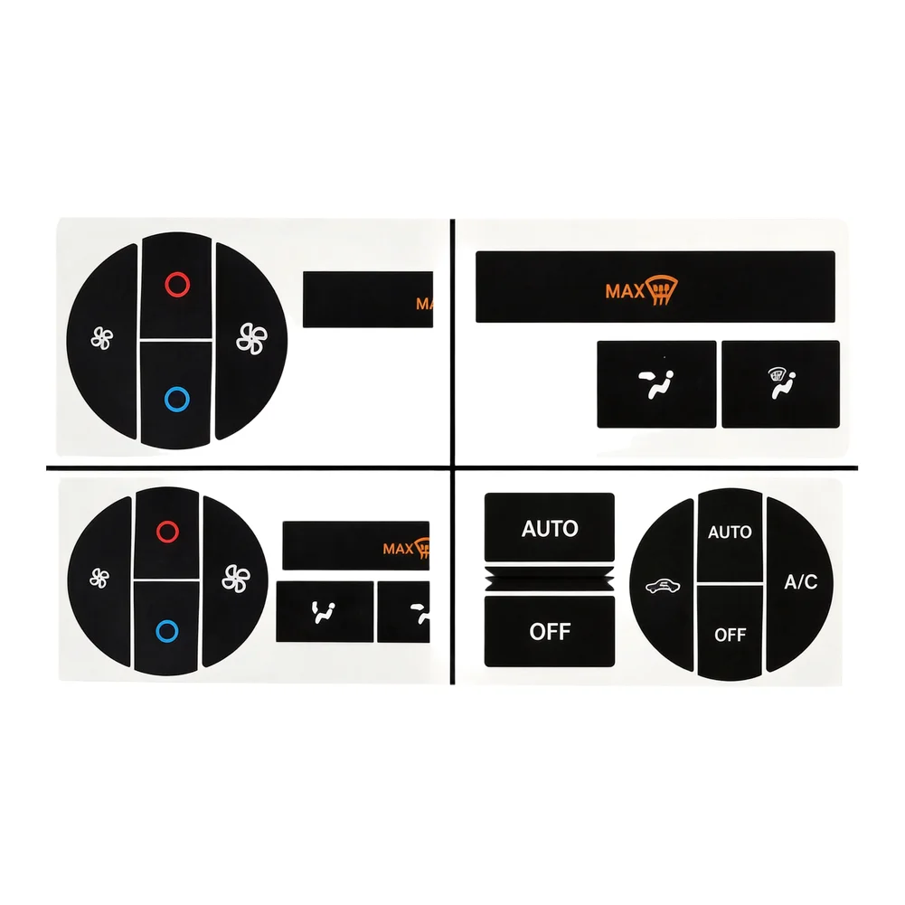 For Climate Control Button Repair Stickers for Ford For Mondeo 2004 2008 Designed to Reduce Glare and Enhance Button