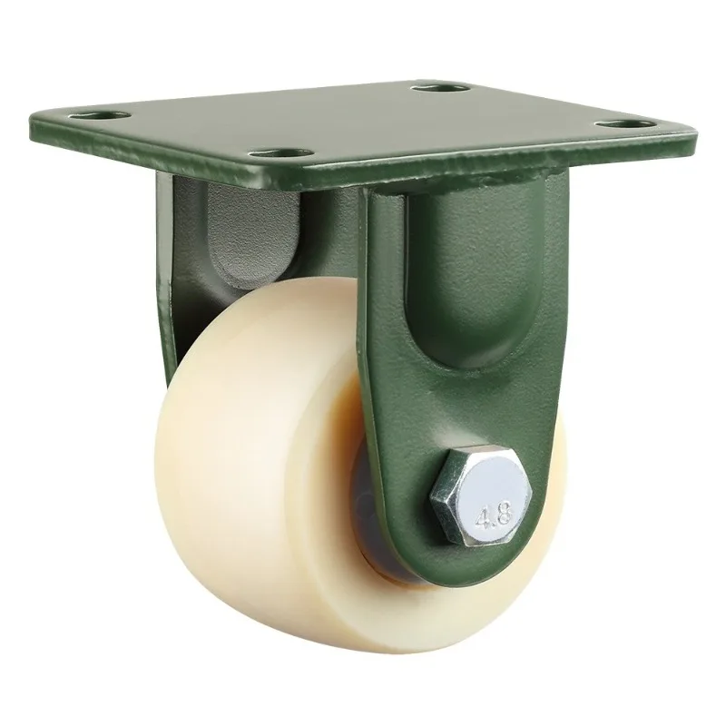 23MC Fixed Directional Caster Nylon Wheel for Trolley Handcart Tool Cart Manganese Steel Core Rigid Industrial Caster Wheel