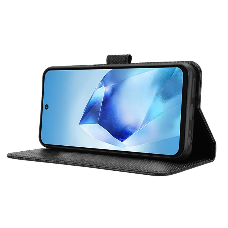 ل Itel Power 70 4G حافظة فليب فاخر الماس نمط الجلد محفظة جلدية غطاء الحبل ل Itel Power 70 4G جراب هاتف