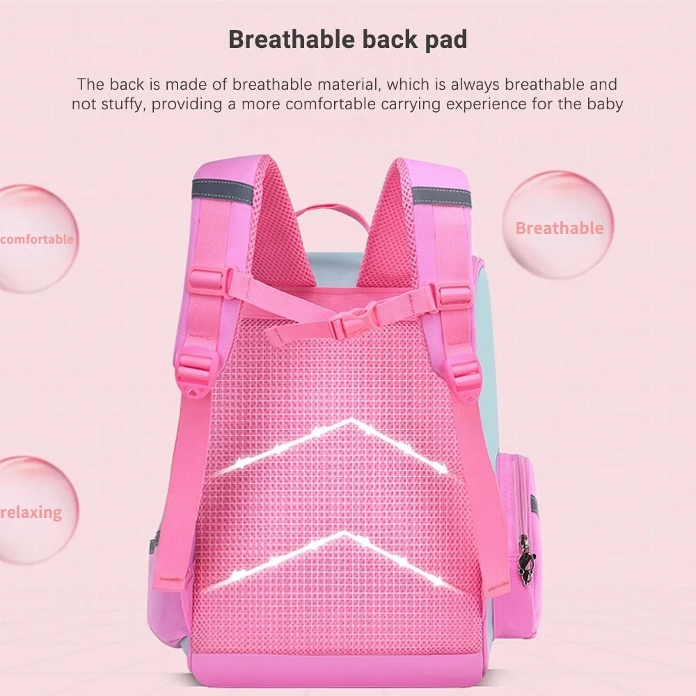 Super cool unicorn waterproof decompression backpack, available in 3 colors with glow in the dark stickers, girls\' favorite back