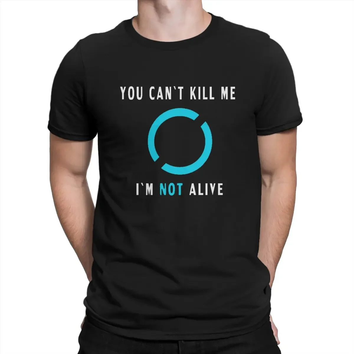 Men's I`m not alive T Shirt Detroit Become Human 100% Cotton Clothing Vintage Short Sleeve O Neck Tee Shirt Adult T-Shirt