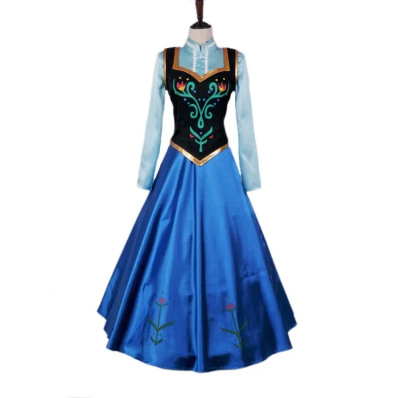 

UUI1Women's Halloween Party Cosplay Anna Costumes Carnival Ball Adult Frozen Princess Dress Performance Clothing for Girlfriend