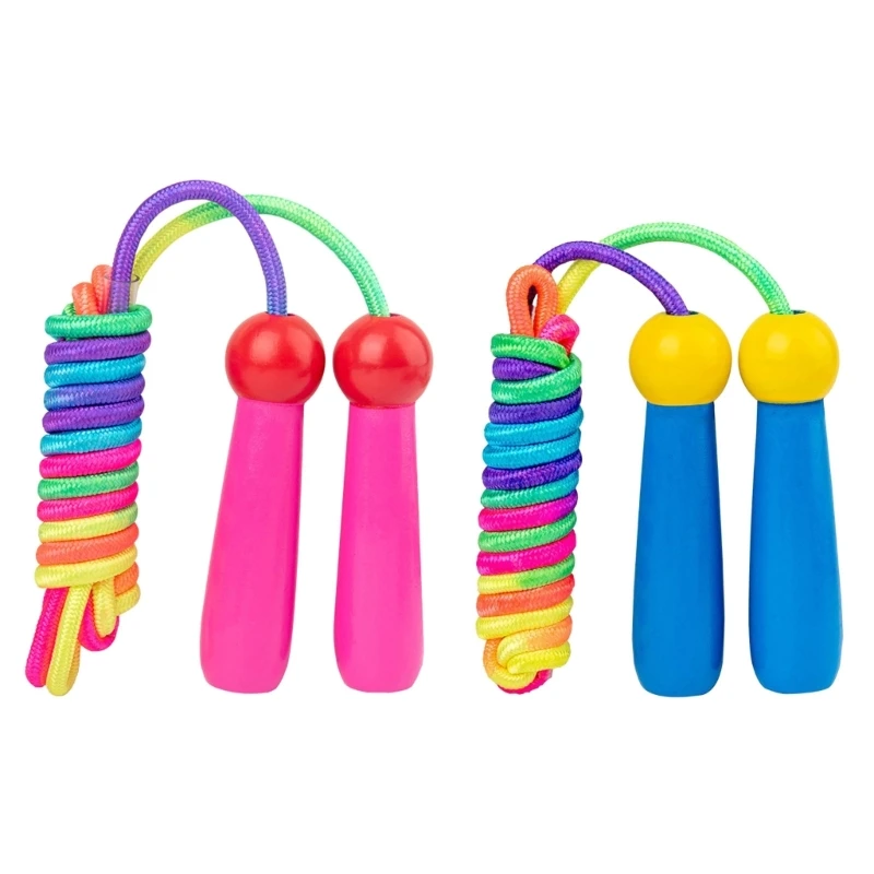 Adjustable Skipping Rope with Handle and Woven for Girls and Boys, Skipping Rope Exercise Fat Burnings Gym Dropship