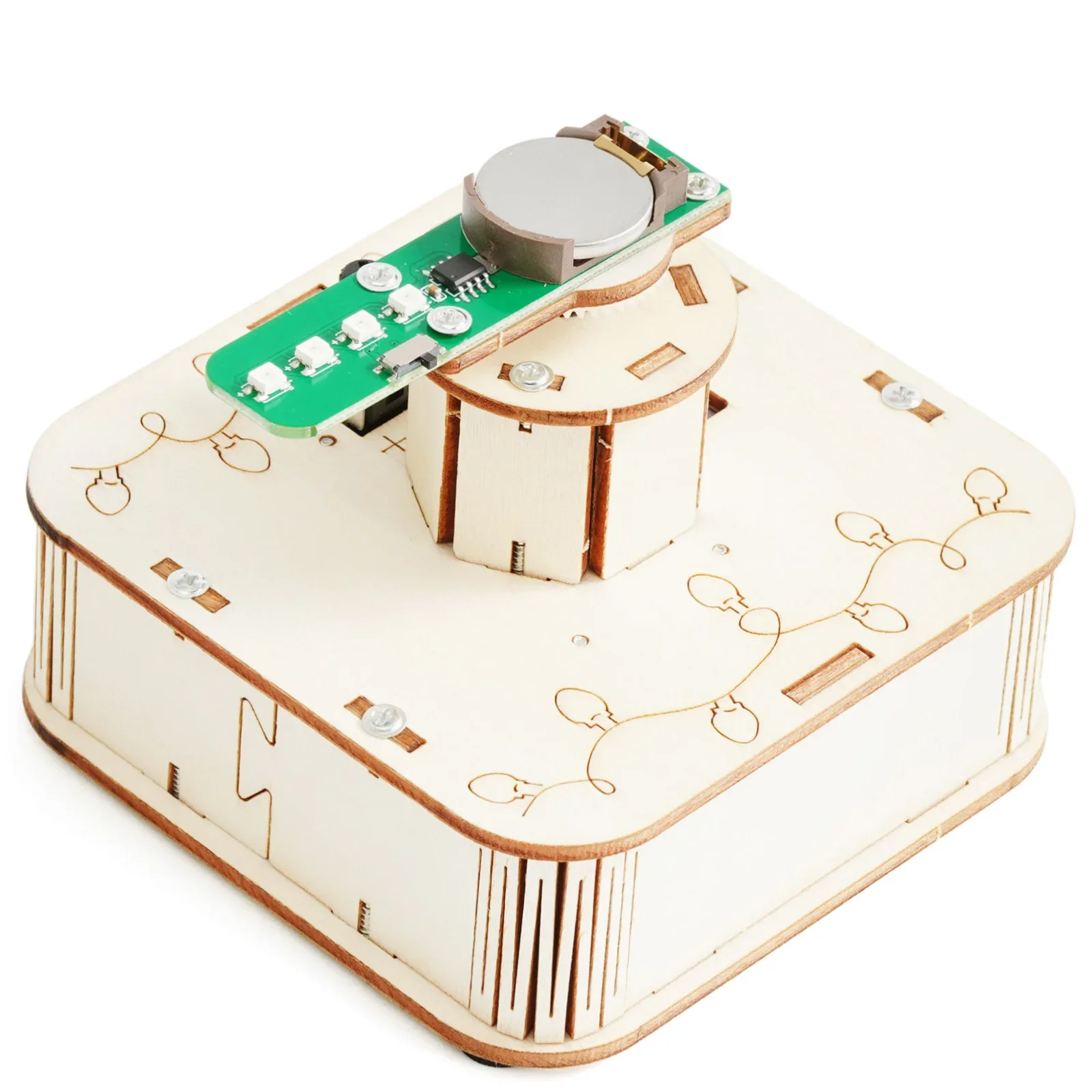 Luci colorate rotanti fai-da-te Modello STEM Kit Strumento di esperimento Giocattolo scientifico Educativo scolastico Divertimento Progetto di fisica Fornitura scolastica