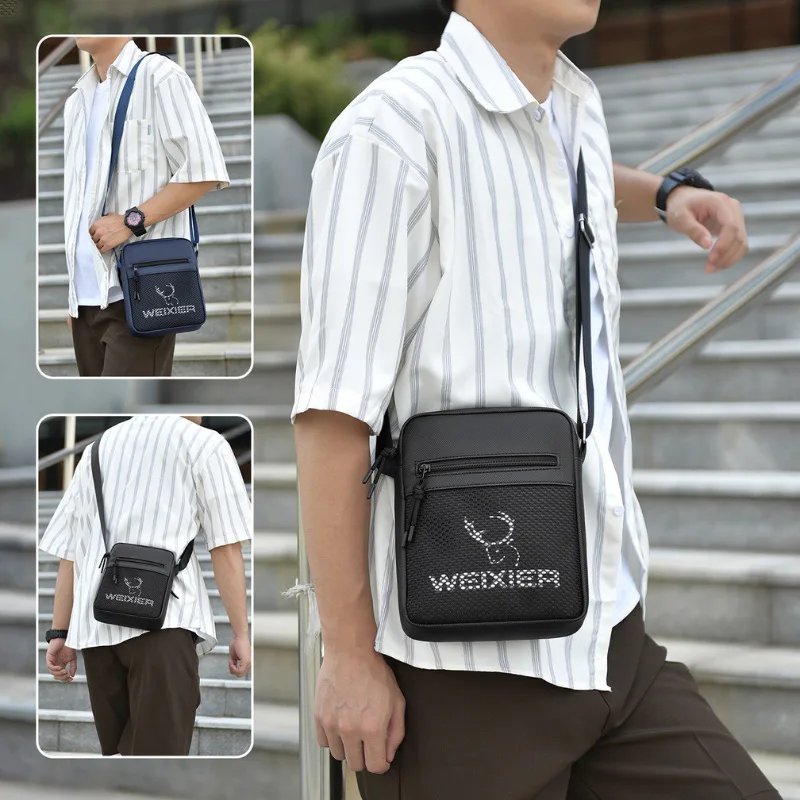 Men's crossbody single-shoulder bag, waterproof ultra-light portable small shoulder bag, travel single-shoulder backpack