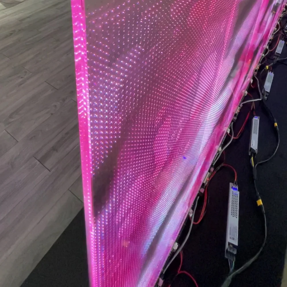 Transparency Crystal Flexible Display Screen Transparent Film Screen windows Self-adhesive Film for Shopping Mall Glass