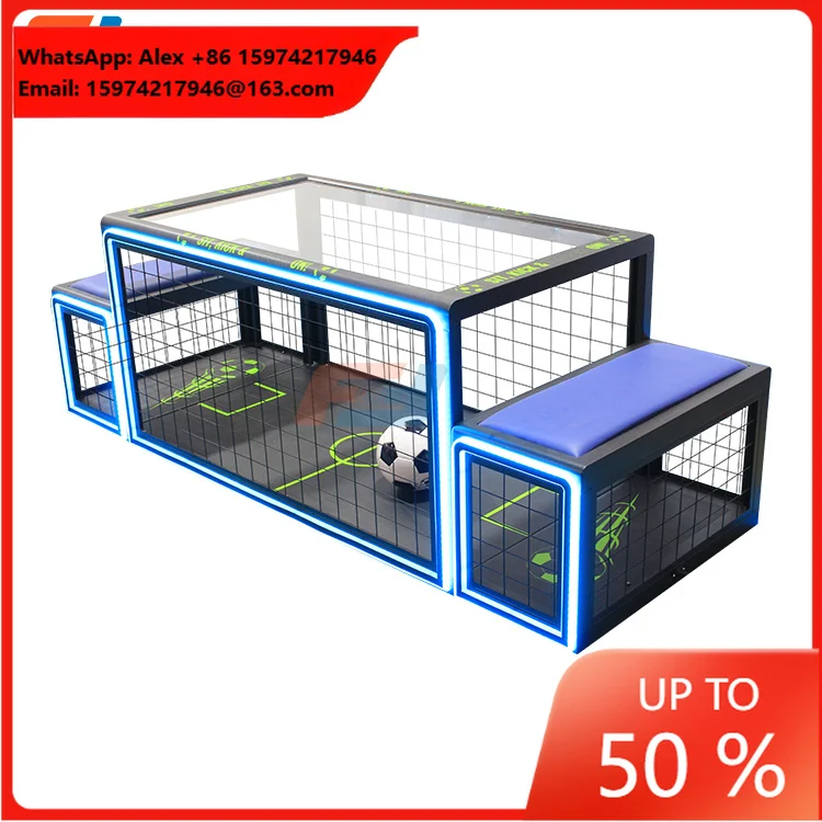 Amusement Machine LED Light Subsoccer 3 Table Football Game With Two Chairs Sitting Football Sub Soccer Under The Table