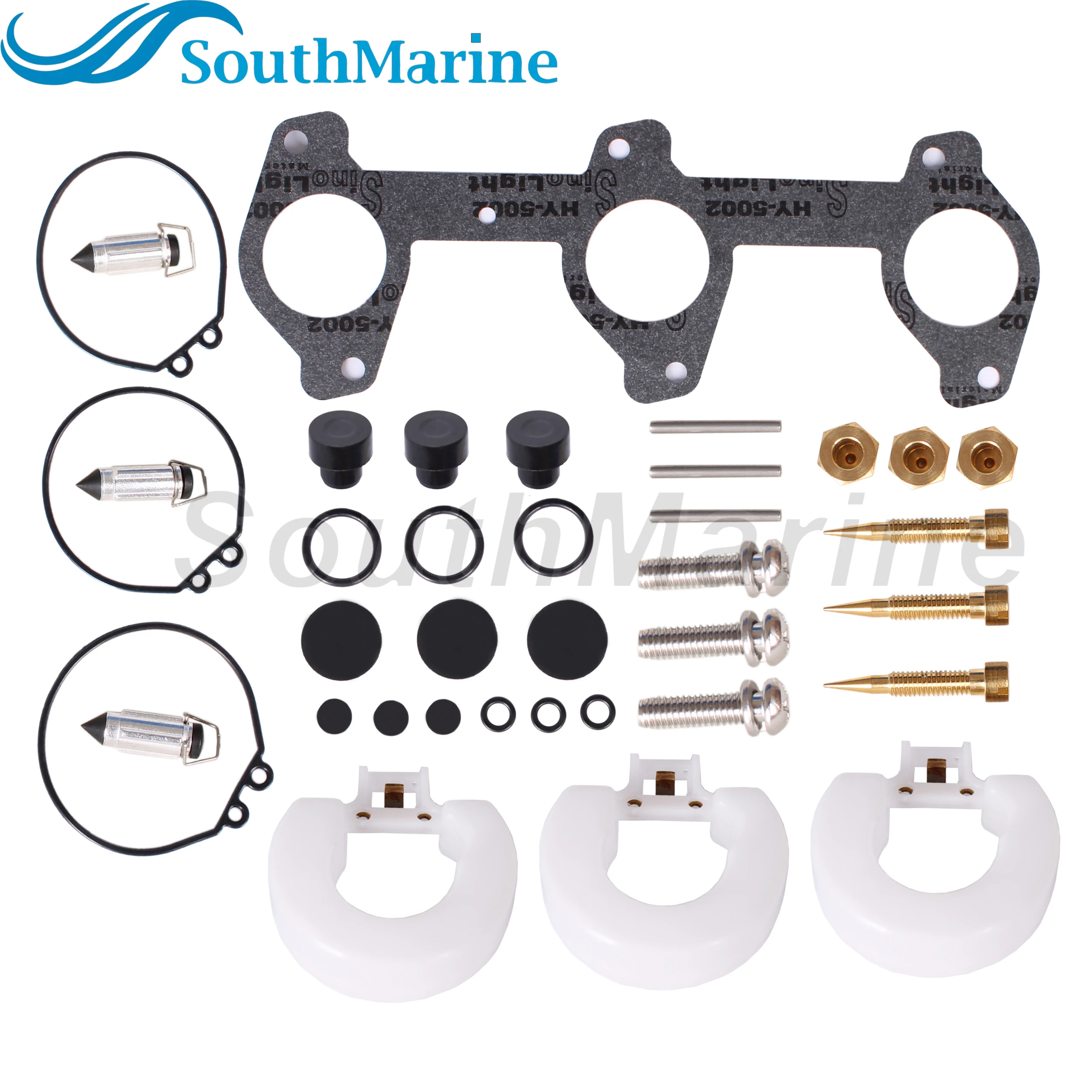 Outboard Motor 6H3-W0093-02 01 00 03 18-7766 Carburetor Repair Rebuild Kit & Gasket for Yamaha 60HP 70HP