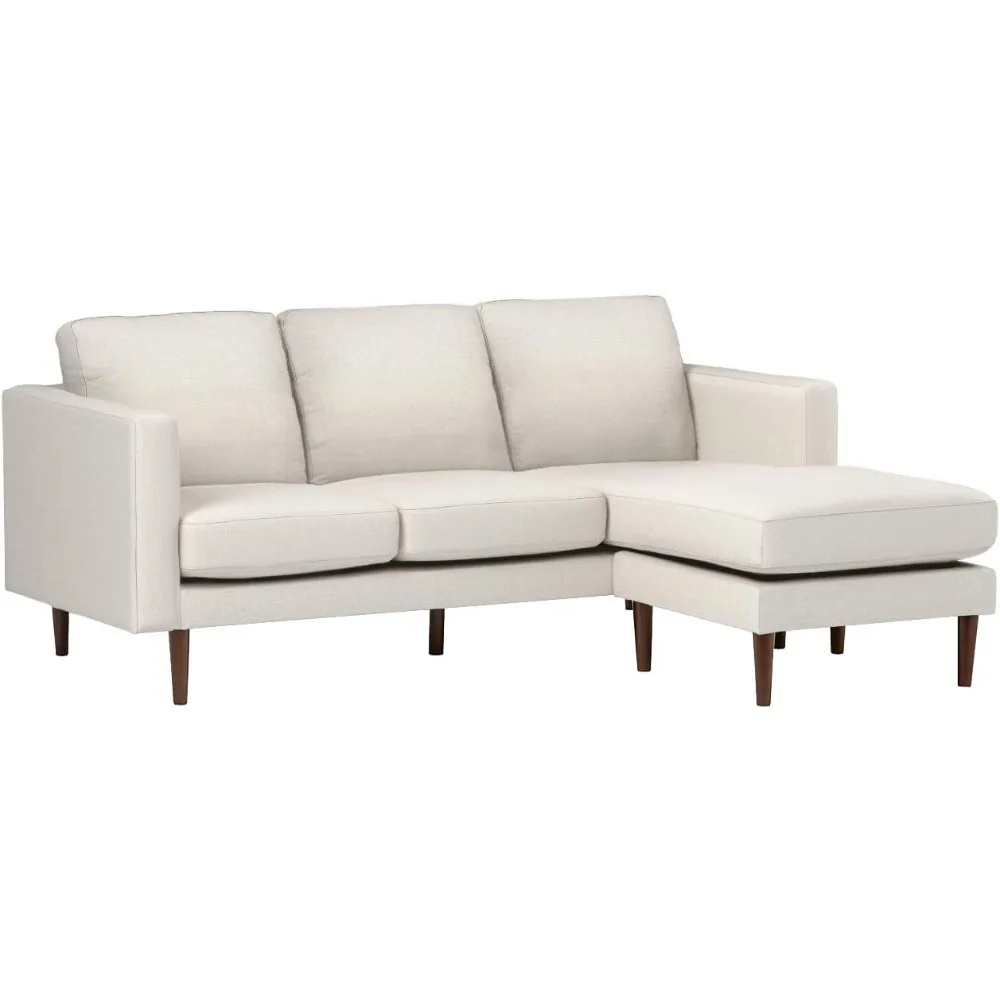 Revolve Modern Upholstered Sofa with Reversible Sectional Chaise, 80