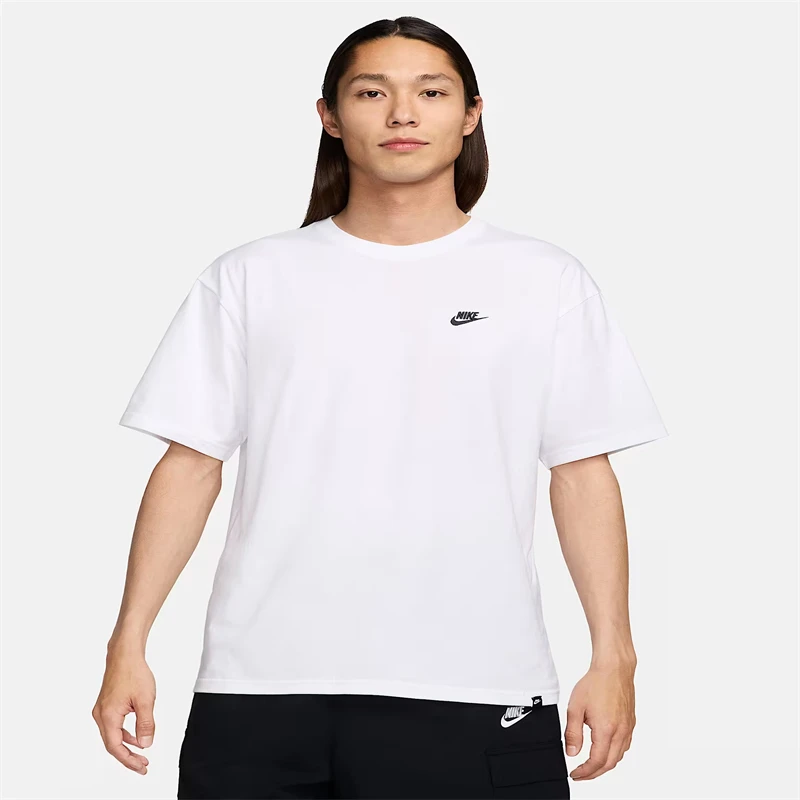 

Nike Sportswear Club Men's Women's Casual Cotton T-Shirt Short Sleeve Crew Neck Basic White Top Everyday Streetwear