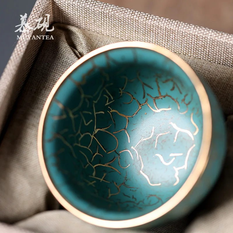Mutaoy Japanese-Style Kiln-Fired Cup, Handmade With 24K Gold Detailing, Master Home Use, Creative And Personalized Single Cup