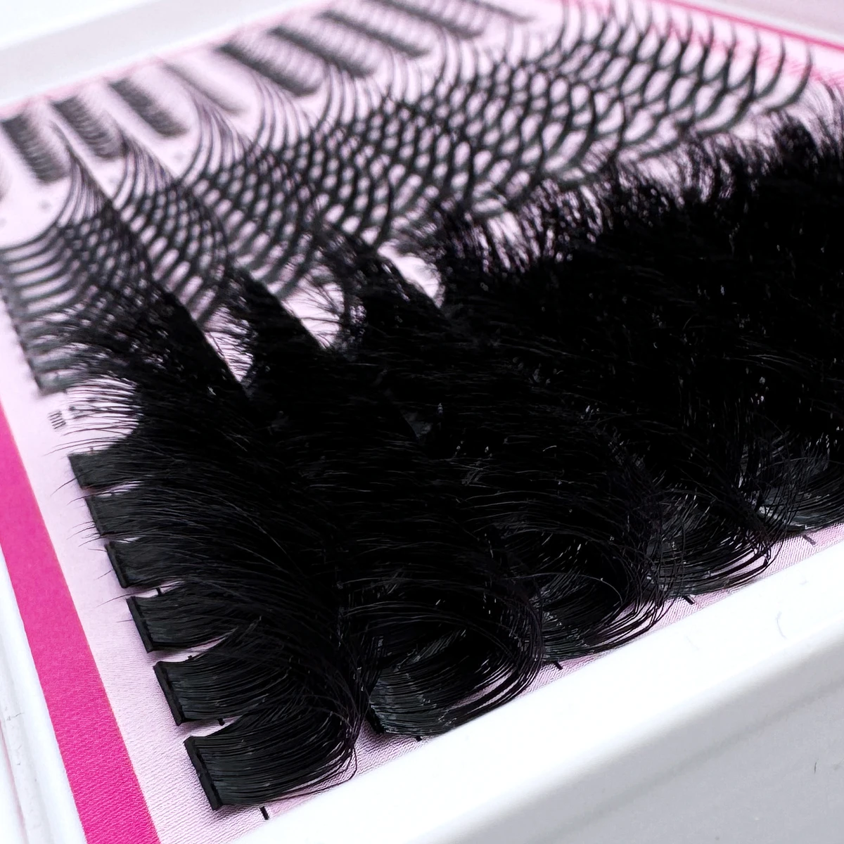 4-in-1 Wimperncluster 200D-60D Lang 6-20mm Wimpernspitzen Untere Wimpern Wiederverwendbar Untere DIY Spiky Wimpernverlängerung Manga-Cluster – Detail 7