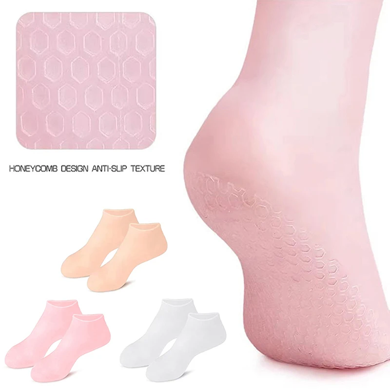 1Pairs Silicone Moisturizing Feet Care Socks Anti Feet Skin Dryness Cracking Exfoliating Dead Skin Remove Protector Pain Relief