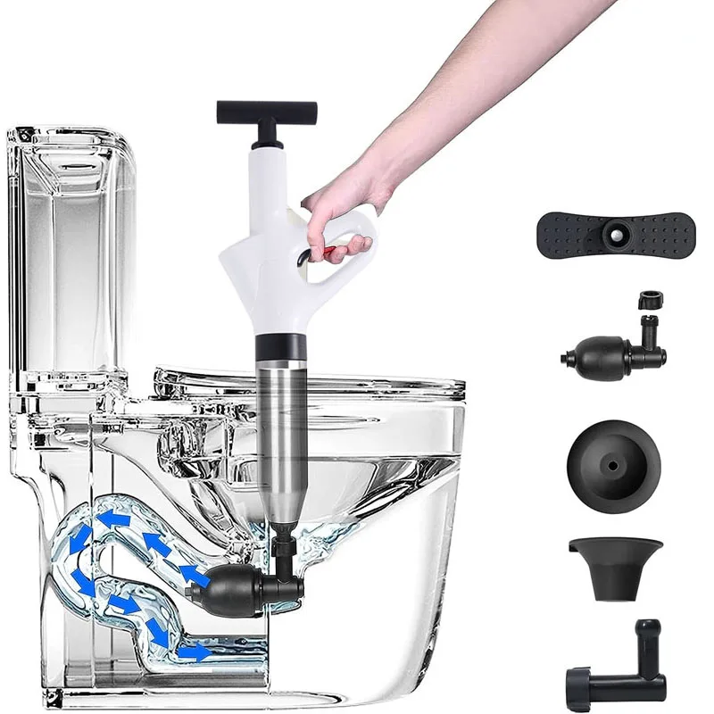 

Земснаряд для труб высокого давления, воздушный насос, слив для ванной комнаты, туалета, раковины, плунжер, разблокировщик, очиститель бластера