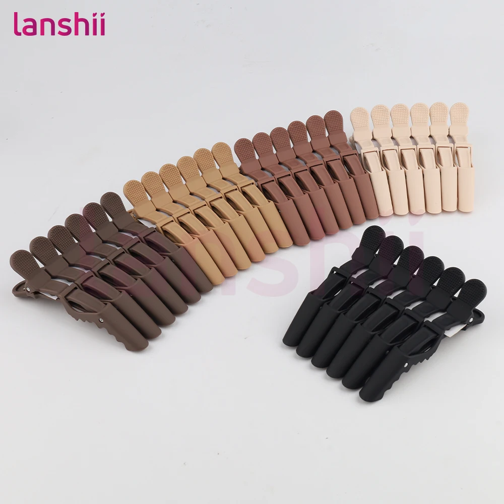 Lanshii 6Pcs Hair Clips Matte Finish – Alligator Crocodile Hair Clamps for Salon, Hair Grip, Hairdressing Tools