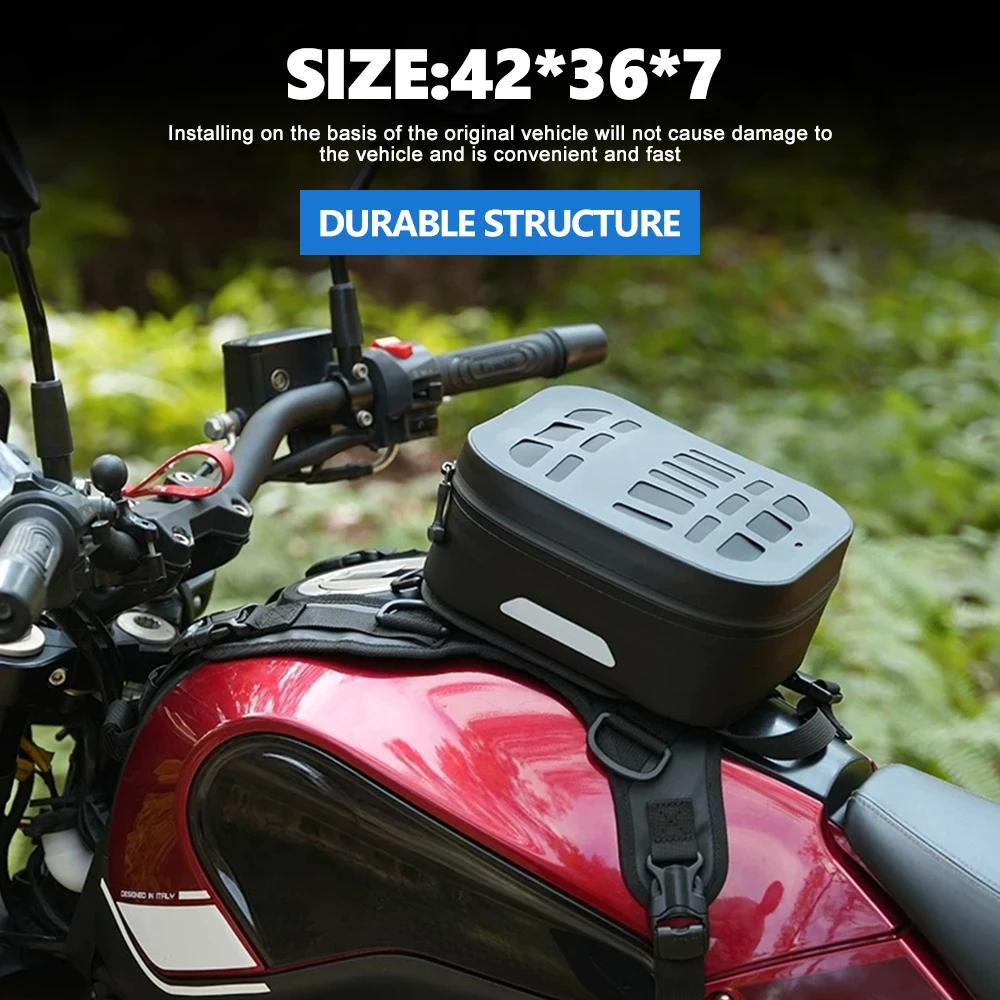 Universal Motorcycle Waterproof Fuel Tank Bag Multifunctional Hanging Bag TPU Outdoor First Aid Pouch Touring Equipment