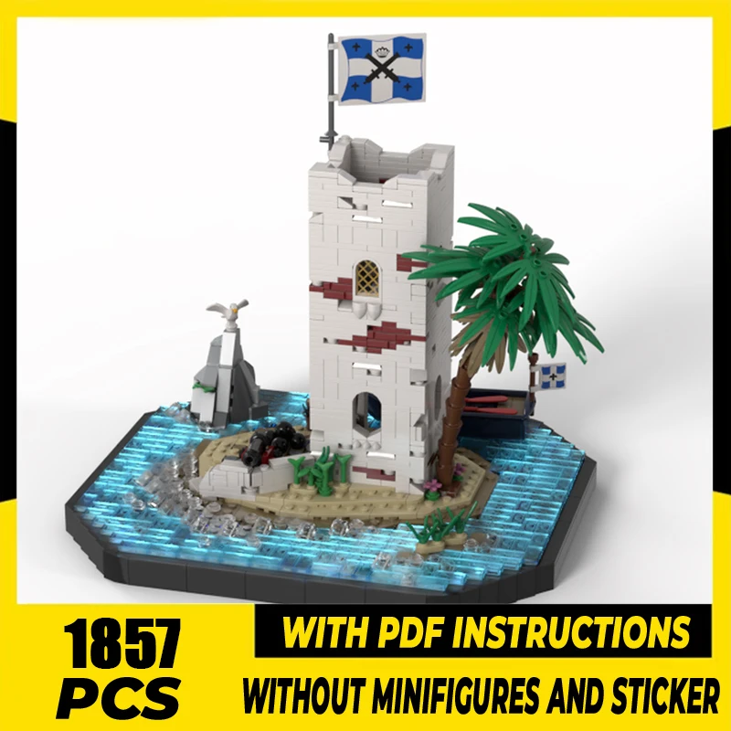 

Модель пиратов Moc, строительные кирпичи, модель острова сабля, технология, модульные блоки, вид на улицу, подарки, рождественские игрушки, набор «сделай сам», сборка