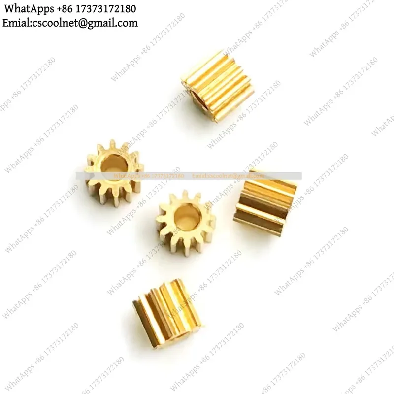 JS02 121A 121.5A 122A 0.25M 12T Pinion Gear Metal Brass Bore 1.5mm 2mm Small Modulus High Precision Mechanical Parts