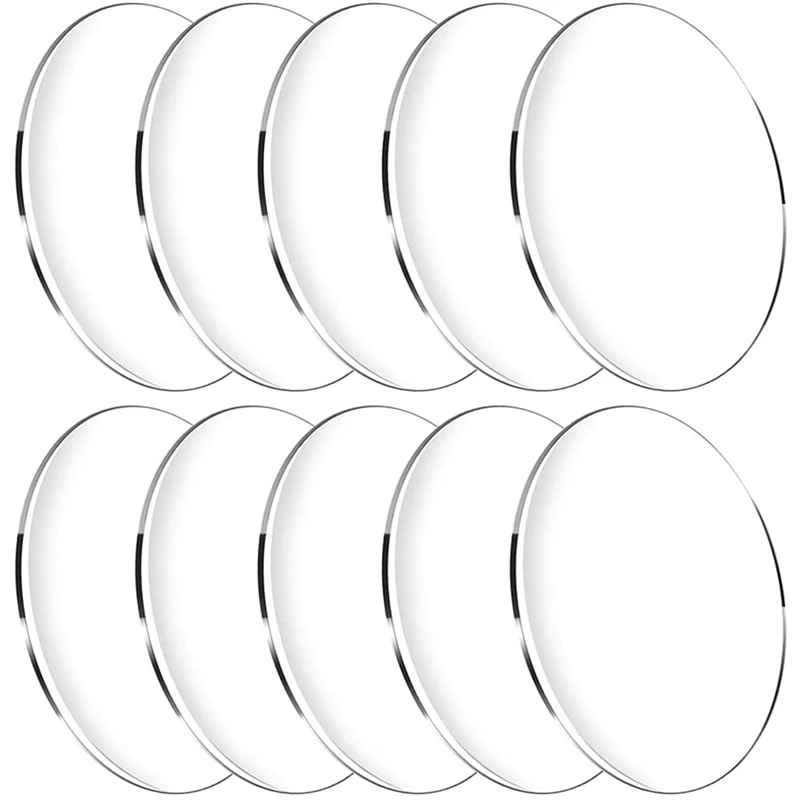 10 Pcs Clear Circle Acrylic Sheet, 1/8Inch Thickness, Acrylic Disc Sign For Name Cards,Painting And DIY Projects