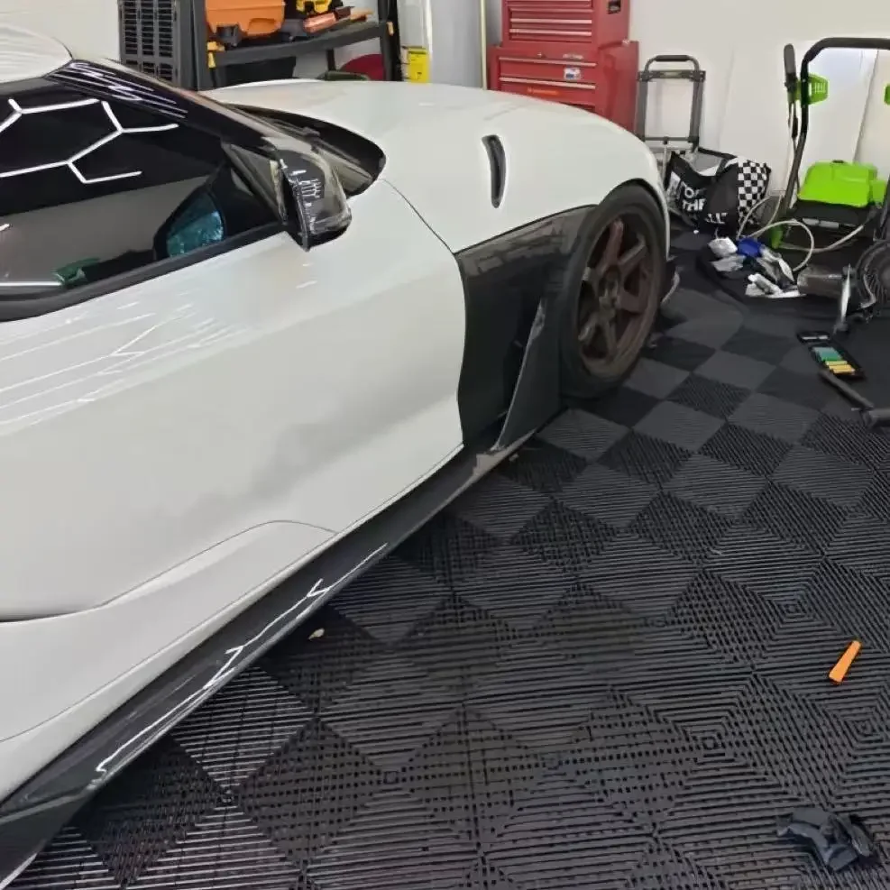 AD Style Carbon Fiber Side Bumper Side Skirt Splitter Fender for Supra A90 A91 Mk5 Body Kits 4
