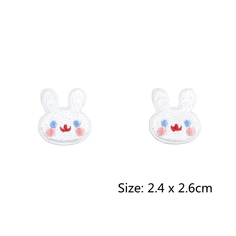 10pcs Iron On Rabbit Patches Cartoon Animal Badge For Baby Kids Clothes DIY Embroidery Shirts Patch Sewing Clothing Appliques