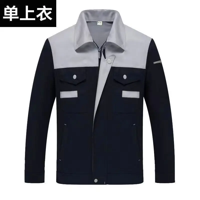 Men Women Short Sleeve Work Coat Workshop Shirts Motor Mechanic Uniform with Two-pocket T-shirts Man Workshop Overalls Top