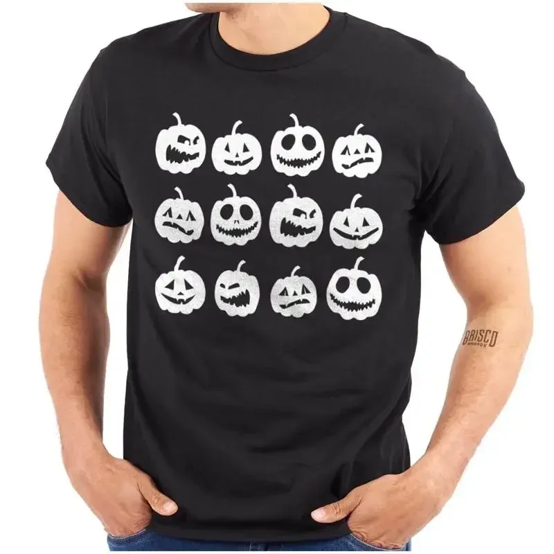 

Halloween Pumpkins Funny Jack O Lanterns Womens or Mens Crewneck T Shirt Tee