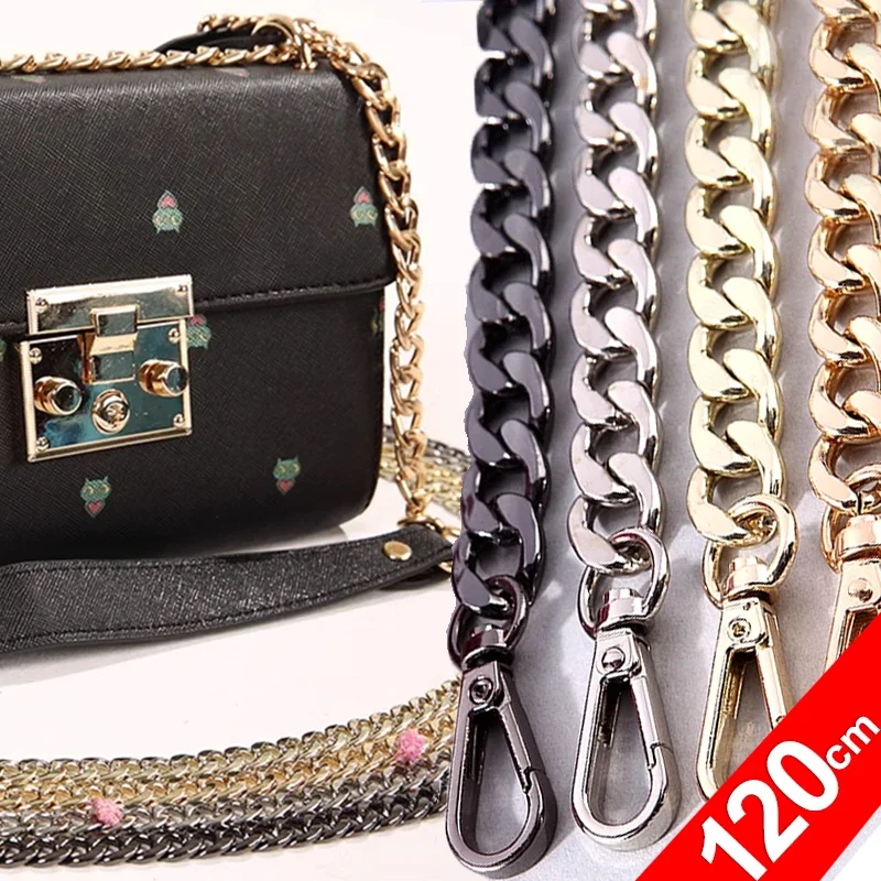 Metal Aluminum Bag Chain Strap Handle Shoulder Crossbody Handbag Bag Diy Metal Replacement Chains Bag Parts Accessories