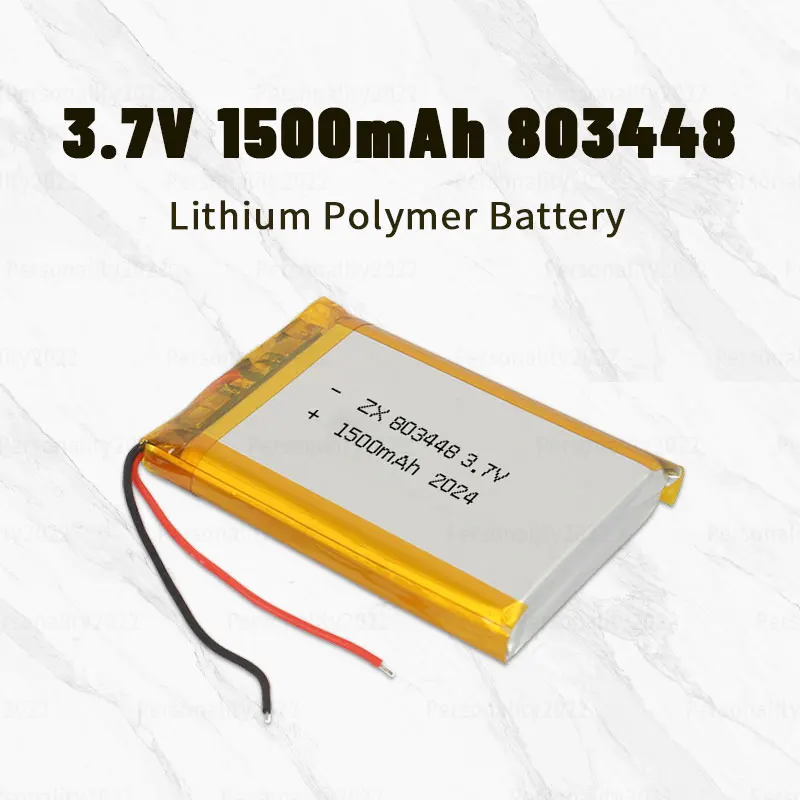 

803448 1500mAh Lithium Ion Battery 3.7V Polymer Rechargeable Lipo Batteries for Portable Medical Equipment Power Tools Toys Cell