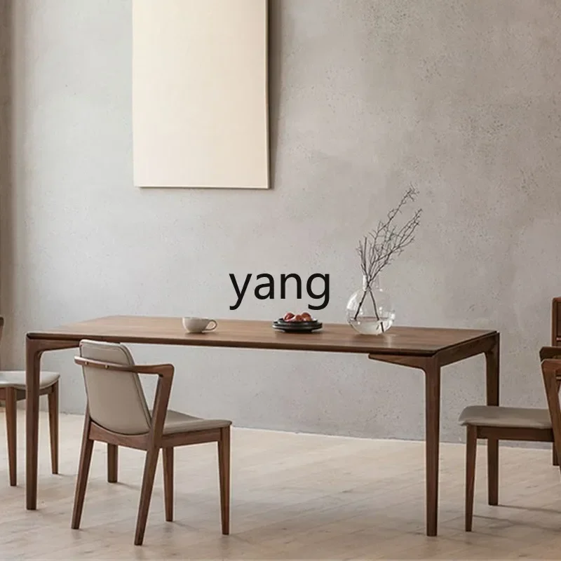LTT Nordic solid wood dining table wabi retro dining table household Italian living room simple desk