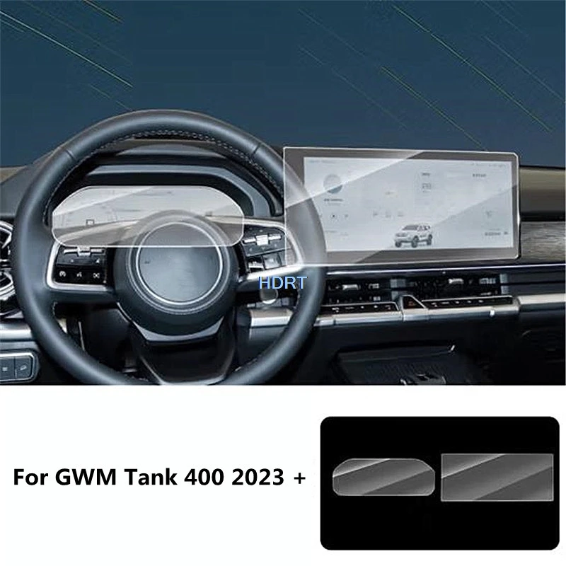 Car Navigation Central Console Tempered Glass Screen Protective Explosion Proof Interior Film For Great Wall GWM Tank 400 2023 +