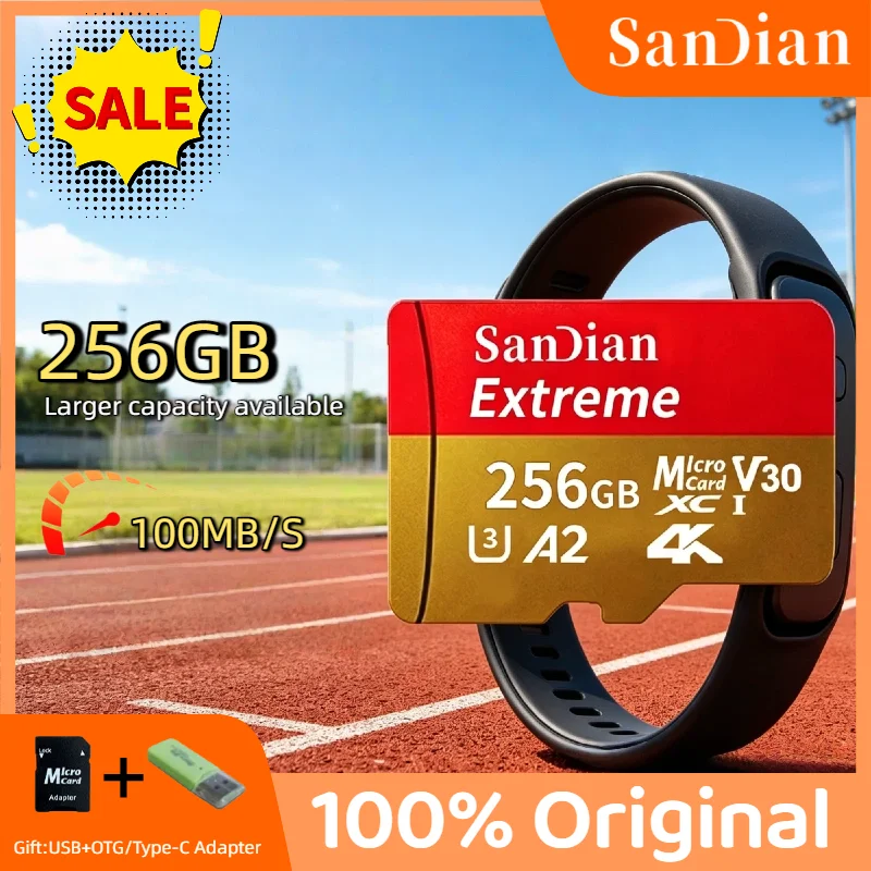 

256GB Flash Cards Micro TF SD Card Memory Card High Speed Memory SD Cards UHS 1 Class 10 Storage Card For PC Smartphone Titan