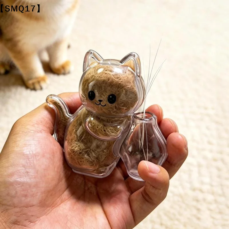 Transparent Cat Hair Storage Refrigerator Magnets Pet Fur Keepsake Capsule DIY Souvenirs Whiskers Collector Fridge Magnet【SMQ】