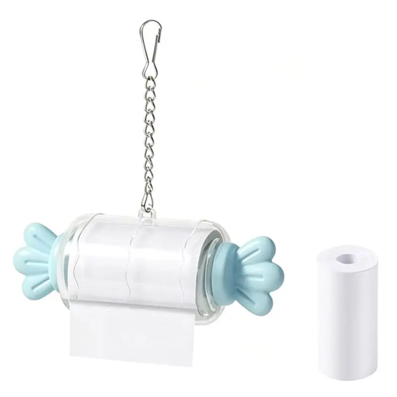 AB41-Bird Foraging Roll Paper Holder, Parrot Rolling Paper Play With Hanging Chain, Bird Shredding