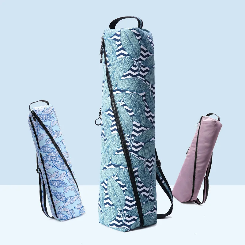 Multifunctional Waterproof Canvas Yoga Bag for Women, Printed Sports Bag, Professional Yoga Mat Bag (Yoga mat not including)