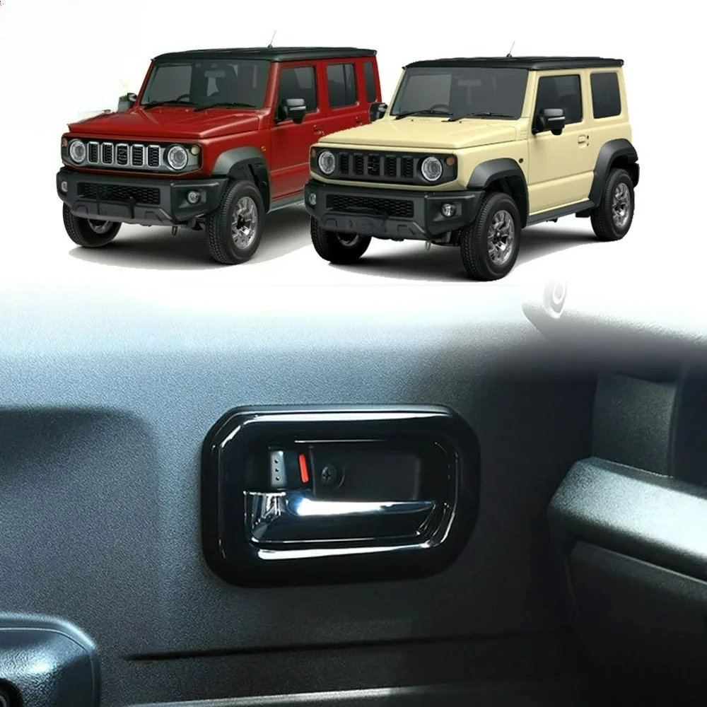 

For Suzuki Jimny JB64 Sierra JB74W 2019 2025 Accessories Inner Side Car Door Handle Pull Bowl Cover Trim Anti-Scratch Panel