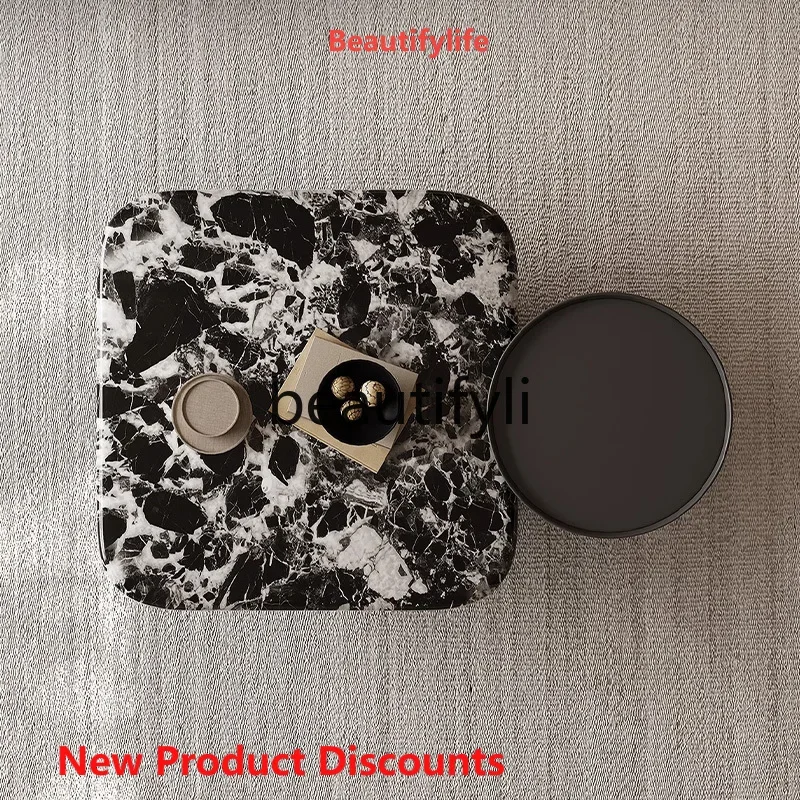 

X cn8350 ss Square Coffee Table for Living Room New Model Light Luxury Small Apartment High-End Home Coffee Table Set