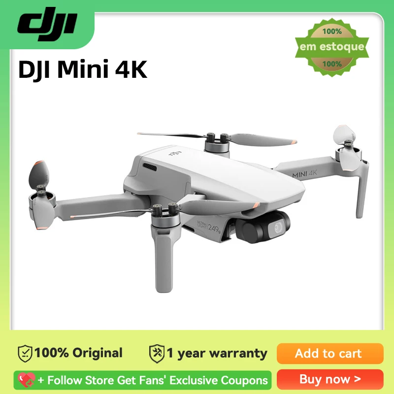 DJI Mini 4K Drone bajo 249 g 4K/30fps vídeo 10km transmisión de vídeo 31 Min máximo tiempo de vuelo 4x Zoom Digital Original en Stock