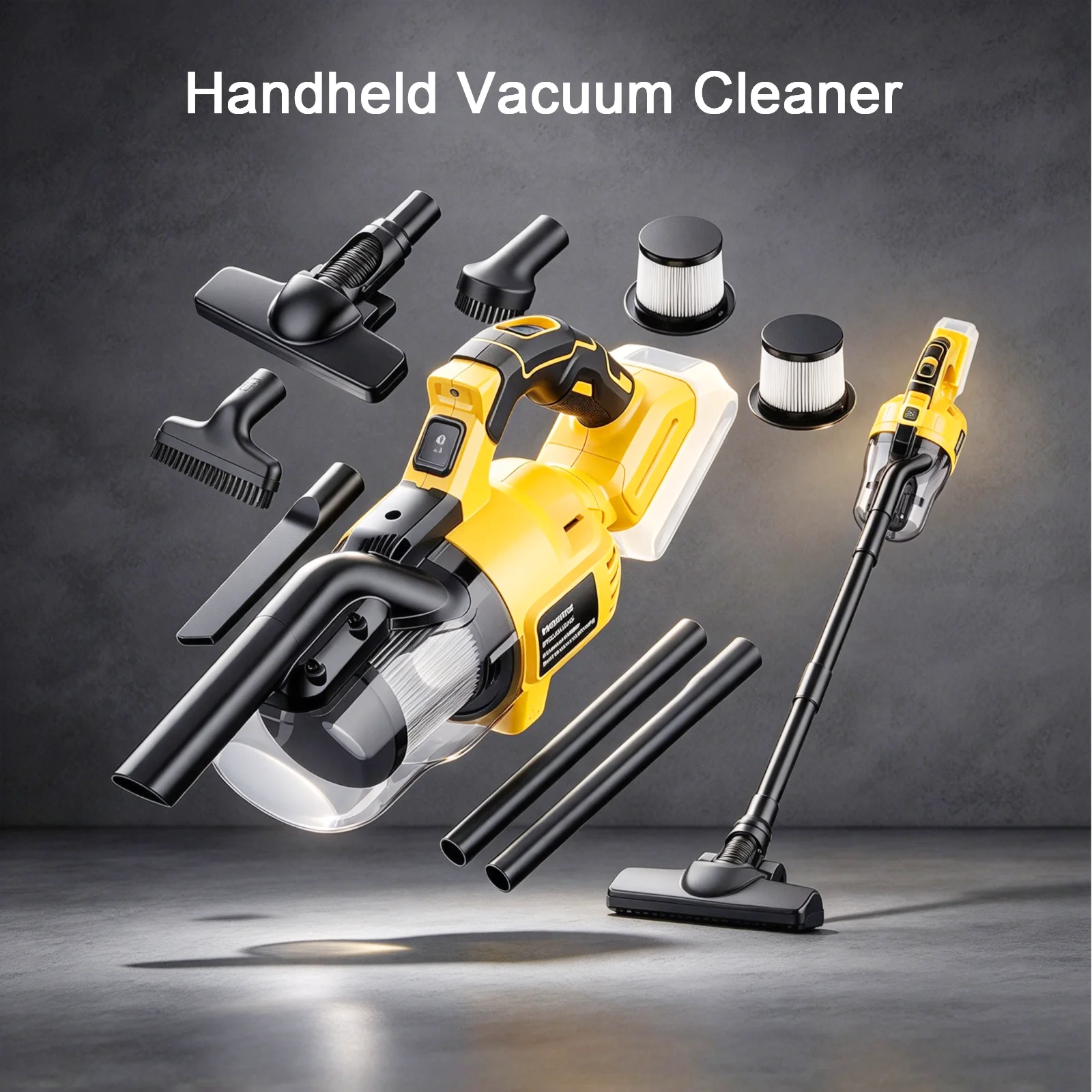 New Handheld Vacuum Cleaner With 2pcs Filter Electric Cordless Vacuum for Home Car Pet Hair Clean Compatible With DeWalt Battery