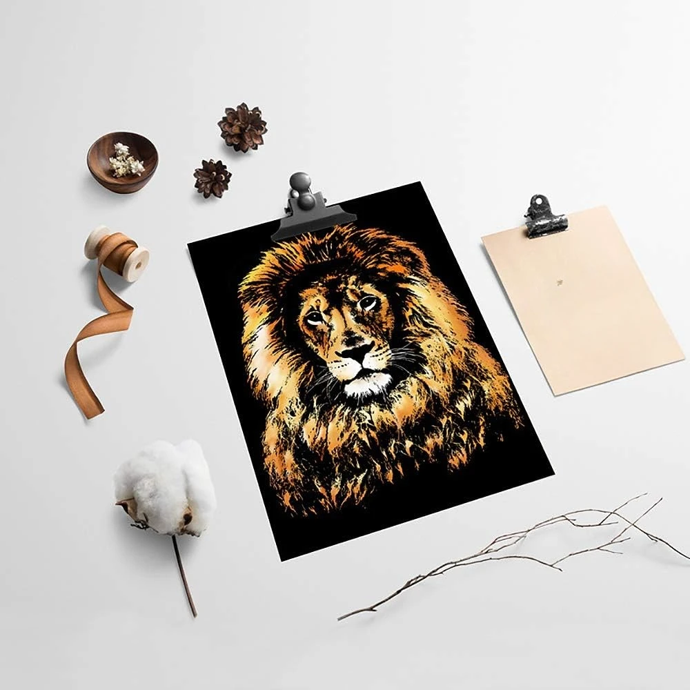 Arte de arranhões e esboços para crianças e adultos, placa de arranhões de cena noturna de arco-íris (A4), arte e artesanato