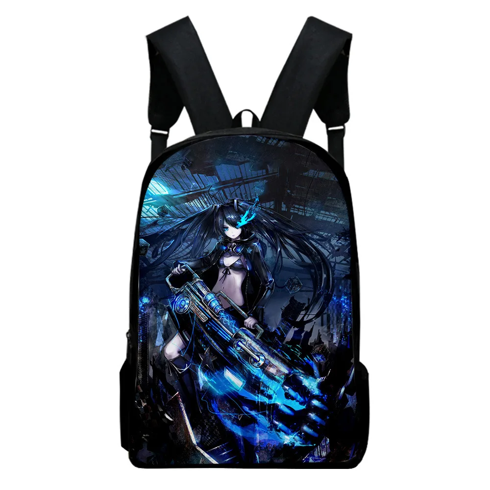 Cartoon Novelty Black Rock Shooter Notebook Backpacks pupil School Bags 3D Print Oxford Waterproof Boys/Girls Laptop Backpacks