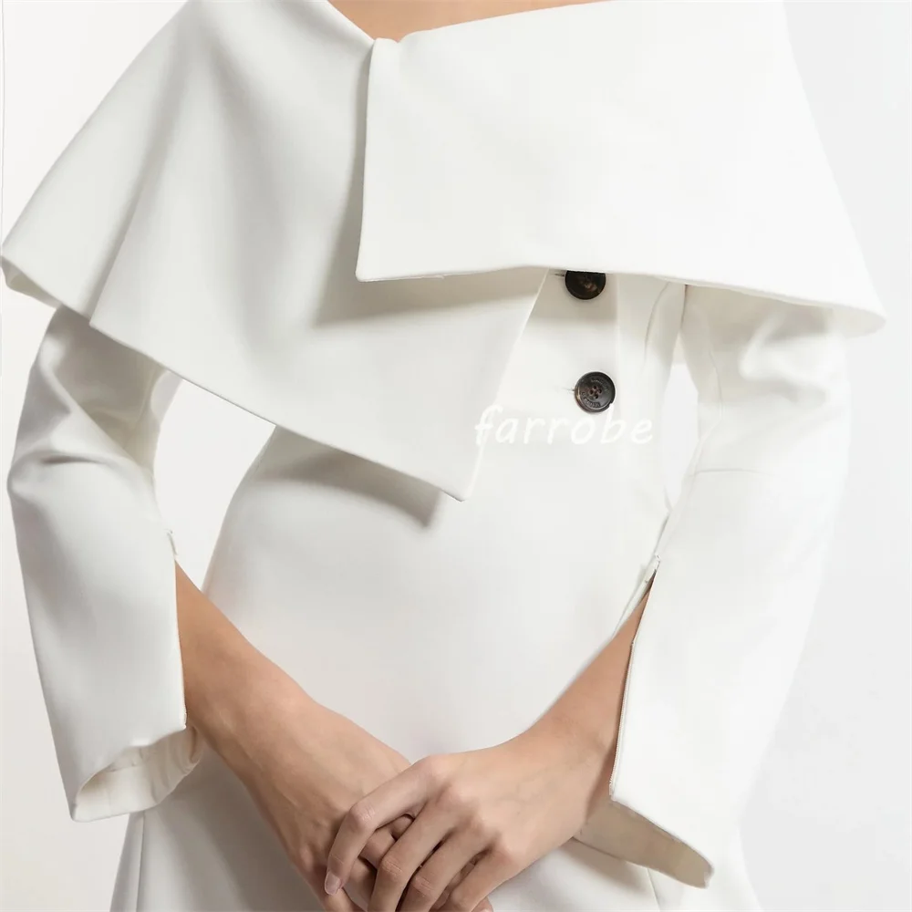 Customized Sizes Available High Quality Jersey Pleat Button A-line Off-the-shoulder Midi Dresses Bespoke Occasion Dresses Casual