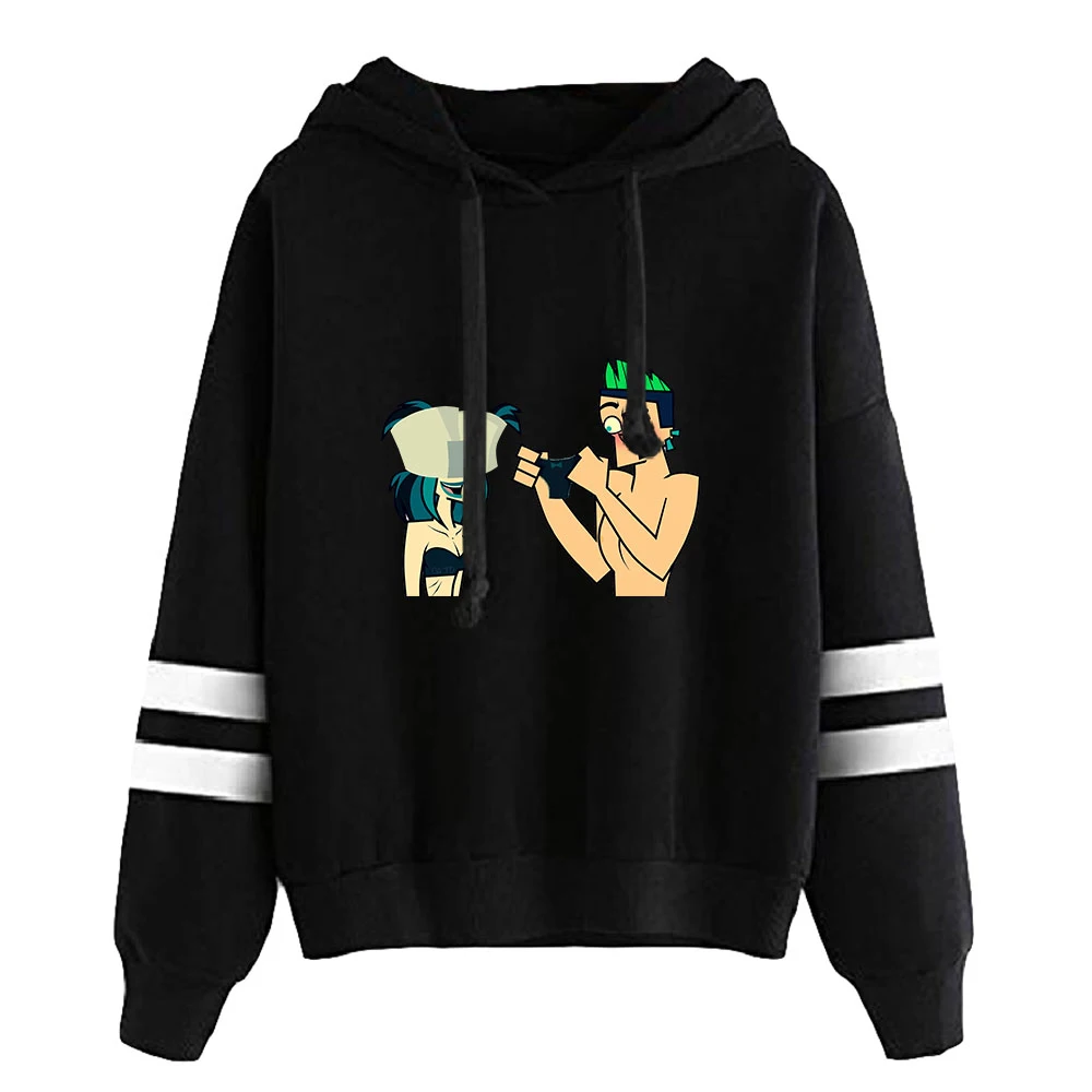 Sweat à capuche unisexe Total Drama, sweat-shirt à manches sans poche, streetwear Harajuku, vêtements de dessin animé drôles, grande taille, hommes et femmes