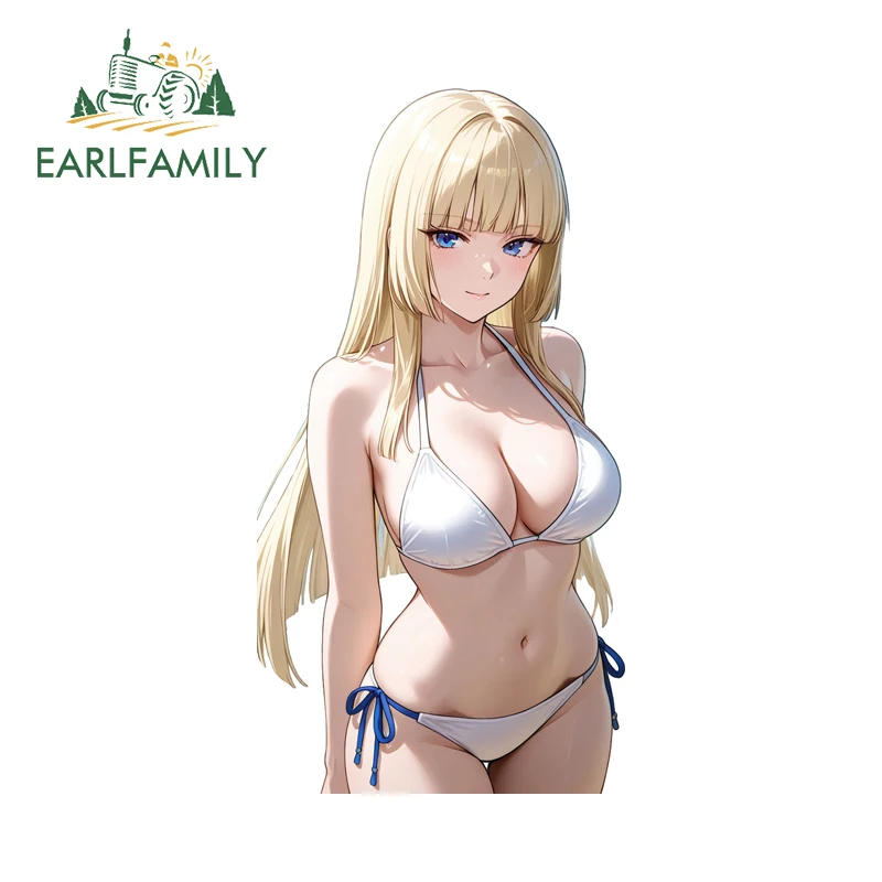 EARLFAMILY Marin Kitagawa Car Decal Creative Amusing Personality Decals Occlusion Scratch Sunscreen Vinyl Decoration Accessories