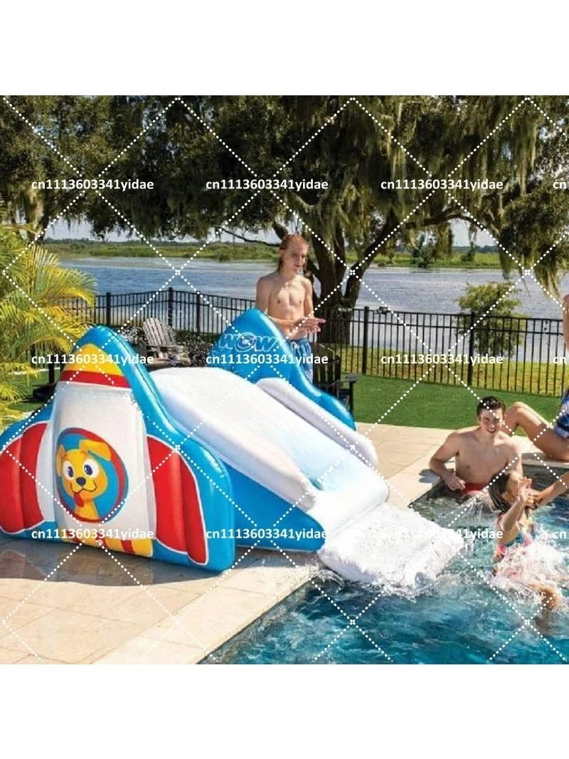 Inflatable Water Play Facilities Children's Inflatable Slide Pool Water Play Double Slide Outdoor Swimming Pool Slide