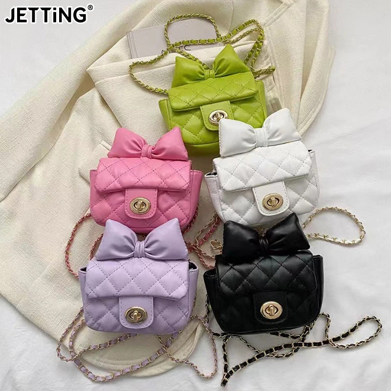 Mini sac à main à nœud rose pour filles, sac à main princesse pour tout-petits, sac à bandoulière mignon, créateur de luxe initié, petite fille,