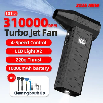 Mini-Turbo-Lüfter für bürstenlosen Motor, 130.000 U/min, kabelloser Turbo-Ventilator, Taschenventilator, Mini-Turbo-Motor, Kühlventilator für Staubsammler