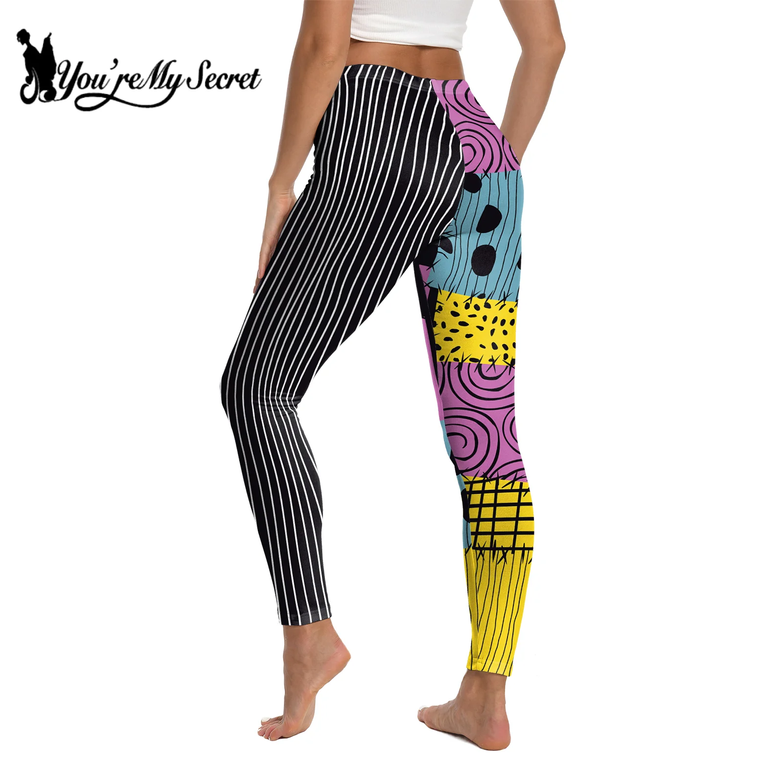 [أنت سريتي] جديد هالوين تأثيري أنيمي فيلم سالي طماق للنساء بنطلون يوم الموتى السراويل القوطية