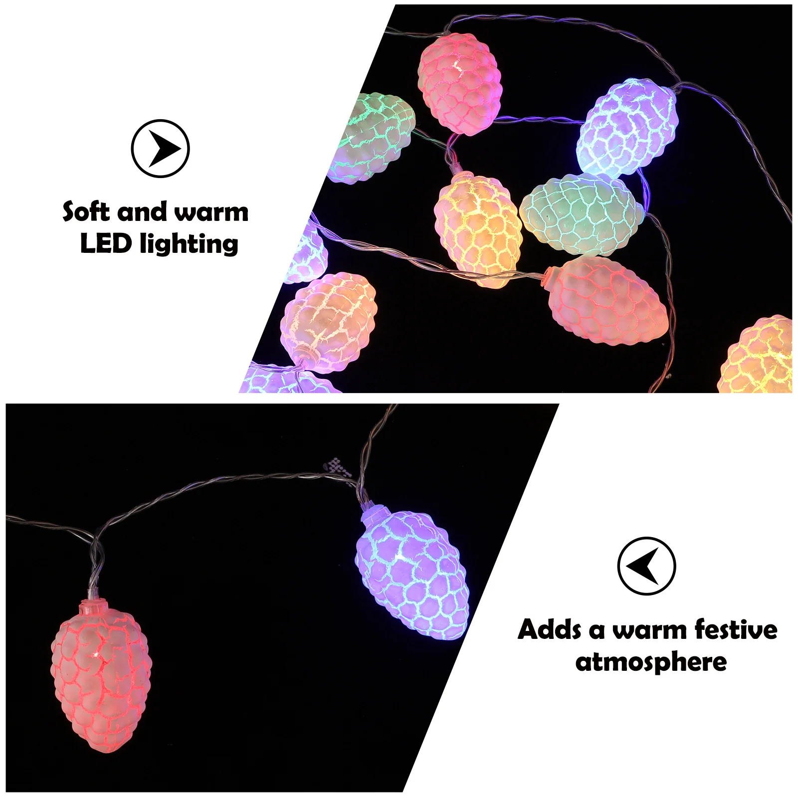 1 مجموعة LED سلسلة ضوء الصنوبر المخاريط تصميم سهلة التركيب في الهواء الطلق مصباح حديقة ديكور حفلة جو سلسلة مصابيح الحفلات